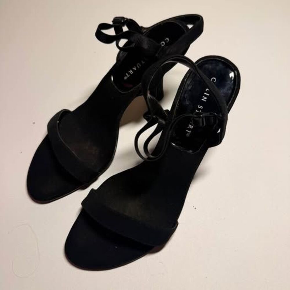 Colin Stuart Black Strappy Heeled Sandals Size 6.5